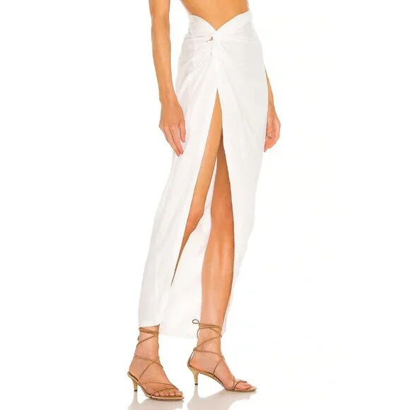 OW Collection X REVOLVE Iris Skirt in White Cover Up - Picture 2 of 4